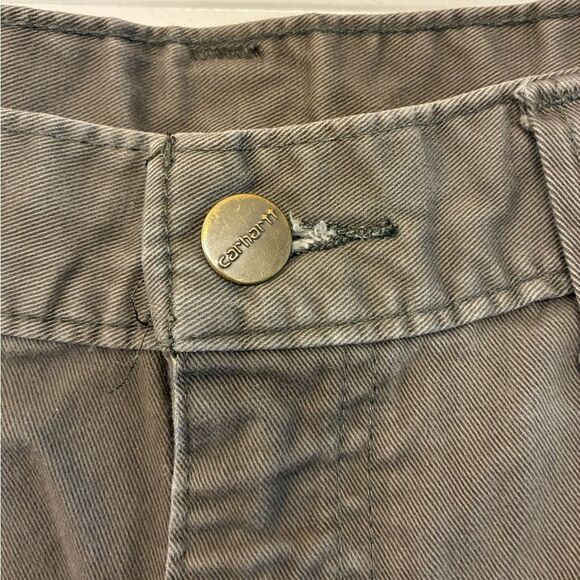 CARHARTT Relaxed Straight Twill Dungaree Work Pants B234 Brown Men’s Size 44x30 - Picture 3 of 8